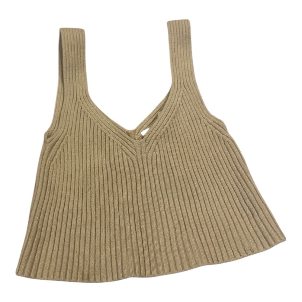 Forever 21 Ribbed Knit Crop Top in‎ Tan